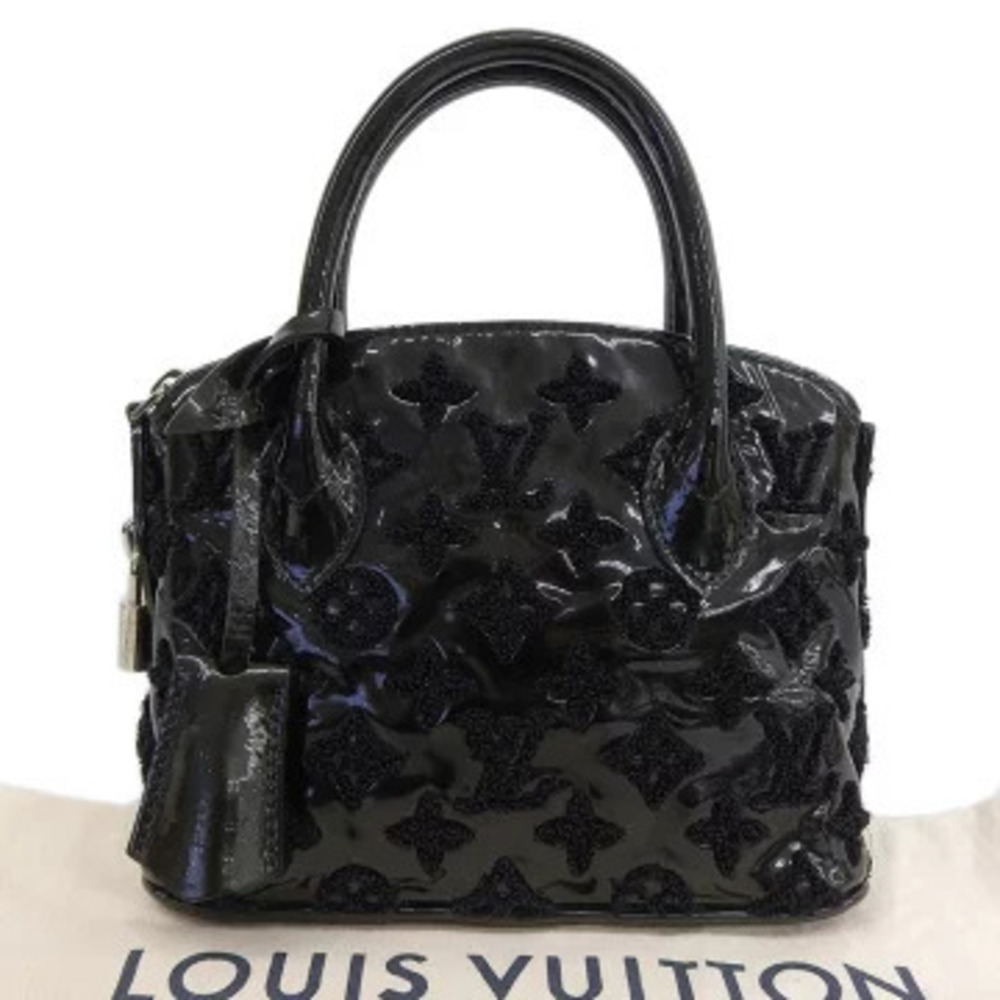 Louis Vuitton Monogram Vernis Lockit Bouclette Handbag Black